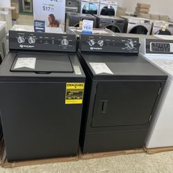 New Speed Queen(TC5 & DC5)  Top Load Washer And Dryer  In Black Color 
