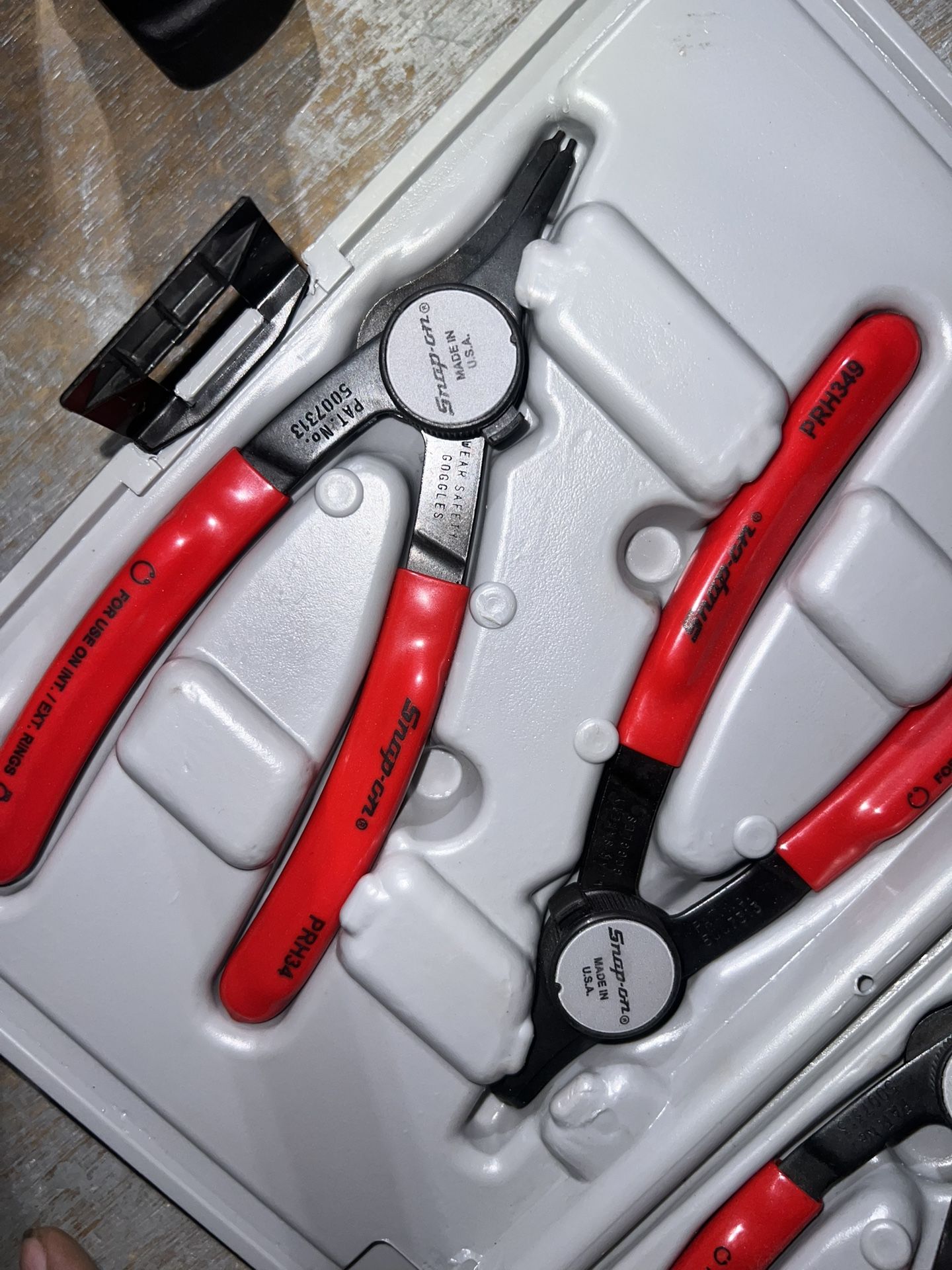 Snap-On 6 pc Retaining Ring Pliers Set (Red)