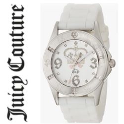 Juicy Couture Women's 1900670 Rich Girl White Jelly Watch w/Swarvoski crystals