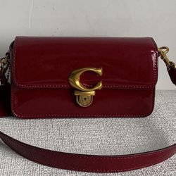 Coach new patent leather mirror