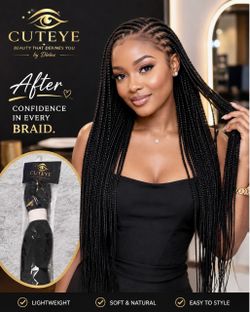 CUTEYE Luxury Straight Synthetic Hair Extension 24 &20 Inch #1B &2