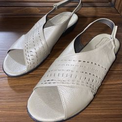 NEW! Womens 100% Genuine Leather Sling-Back Sandal Size 26cm Women’s Casual Comfort
