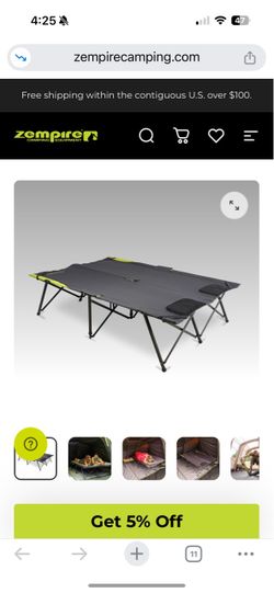 Zempire Z Leg Twin Camp Cot Stretcher