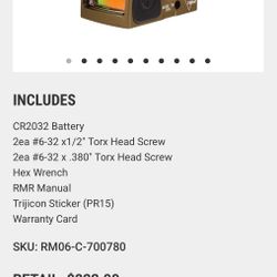 Trijicon RMR Sight Adjustable Led 3.25 MOA Red Dot