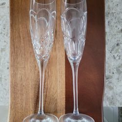 Waterford Crystal Heart Wedding Champagne Flutes