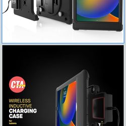Wireless Charging Case for iPad Air 4/5 – CTA Inductive Charging Case and Dock with Impact-Resistant Thick Silicone Cover for iPad Air 4th & 5th Gener