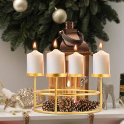 Christmas Advent Candle Holder 11.4 Inch Large Size Wreath Ring Candle Stand