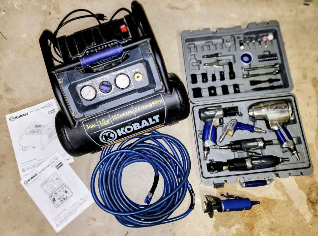 Kobalt 3-Gallon Air Compressor & Pneumatic Tool Ki