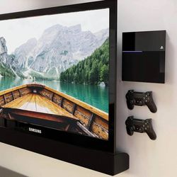 HumanCentric PS4 Wall Mount & Controller Mounts Bundle (For Original Fat PS4)