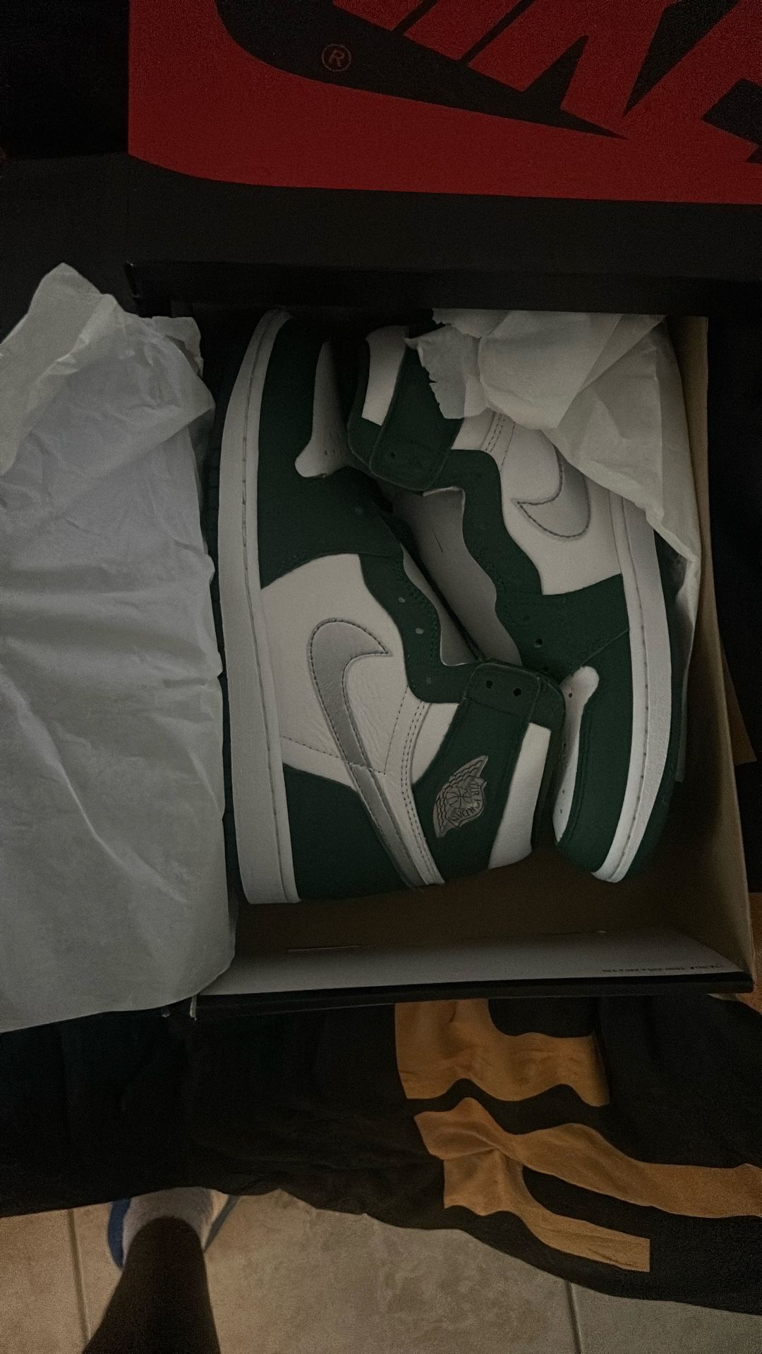 Jordan 1 og green/white