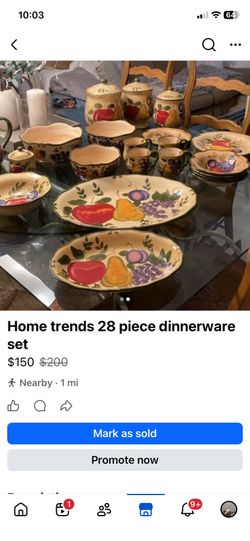 Home trends 28 piece dinnerware set