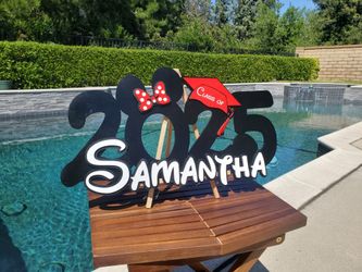 Mickey Personalized Class Of 2025 Graduation Sign. Mickey Or Minnie Personalized Graduation Wooden Sign.