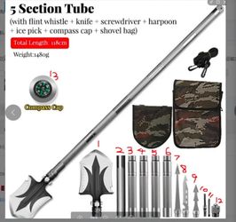 Ultimate Survival Tool. Multi-Purpose Folding Military Shovel,Spade Entrenching Tool for Camping Trekking Fishing Hunting Car Emergency