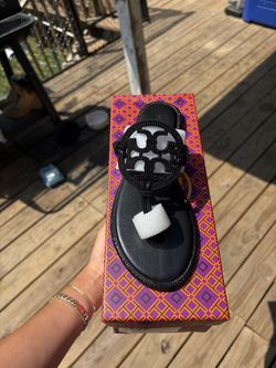 Tory Burch Miller Sandal Black Crystal