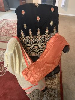 New 3 piece Pakistani velvet party dress