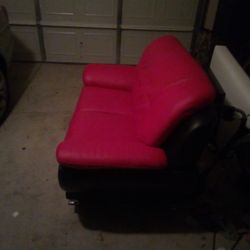 Red Leather Couch 