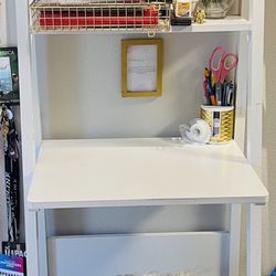 White Ladder Shelf Desk 