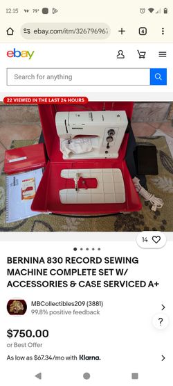Bernina Sewing Machine $$$$ With Red Case $$120