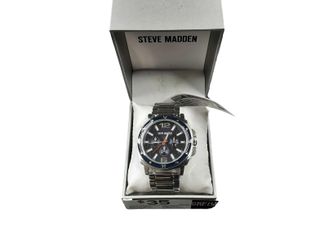 Steve Madden Sm9125blsv Silver Regular Watch