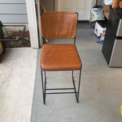 Leather Barstool 