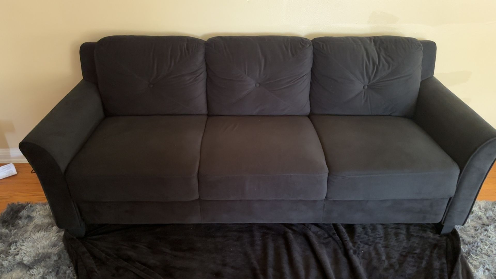 72in Sofa- Black