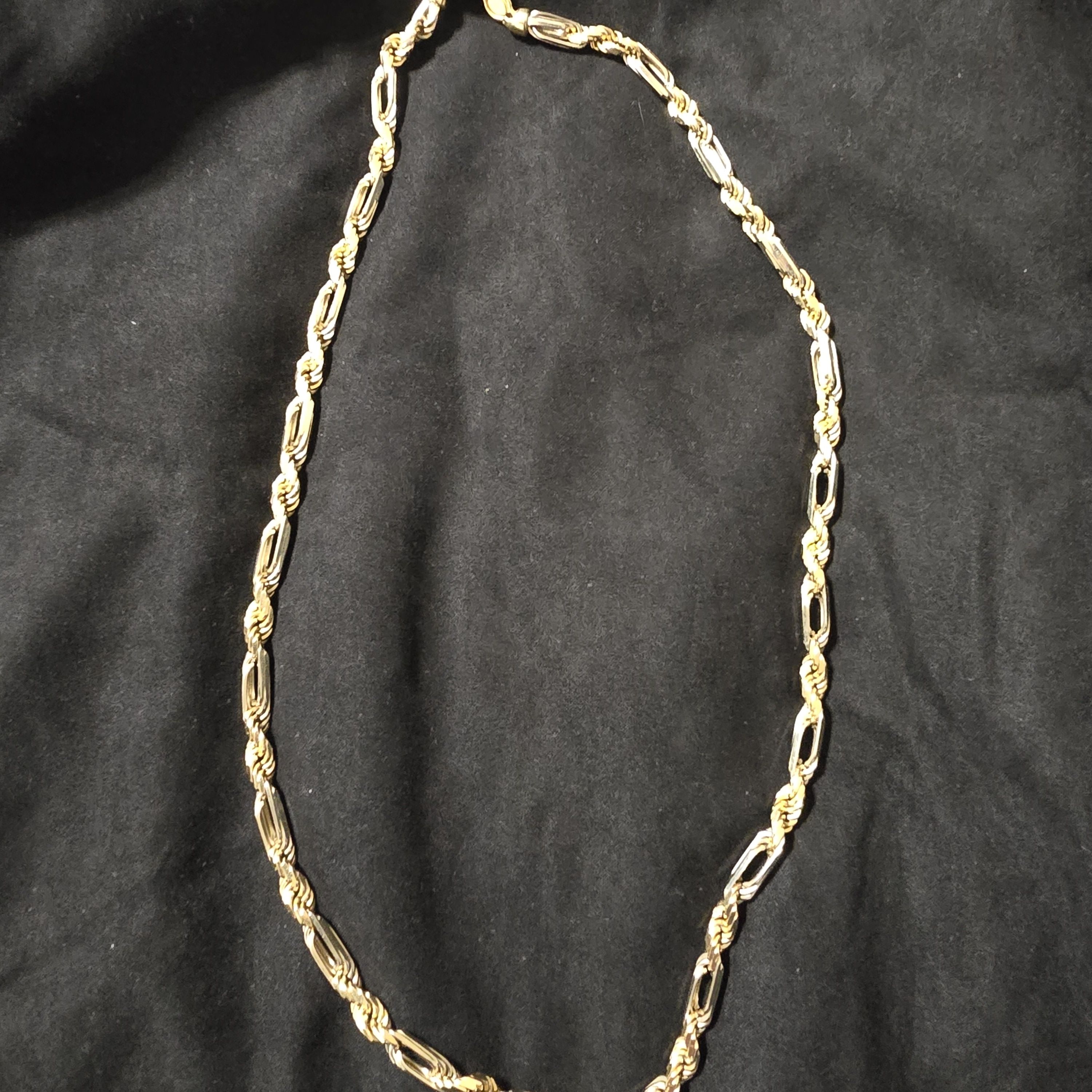 14k Gold Two-Tone Chain Necklace