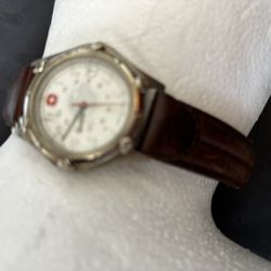 Vintage Wenger Sak Date Watch Swiss Quartz Wristwatch y2k timepiece unisex rare 