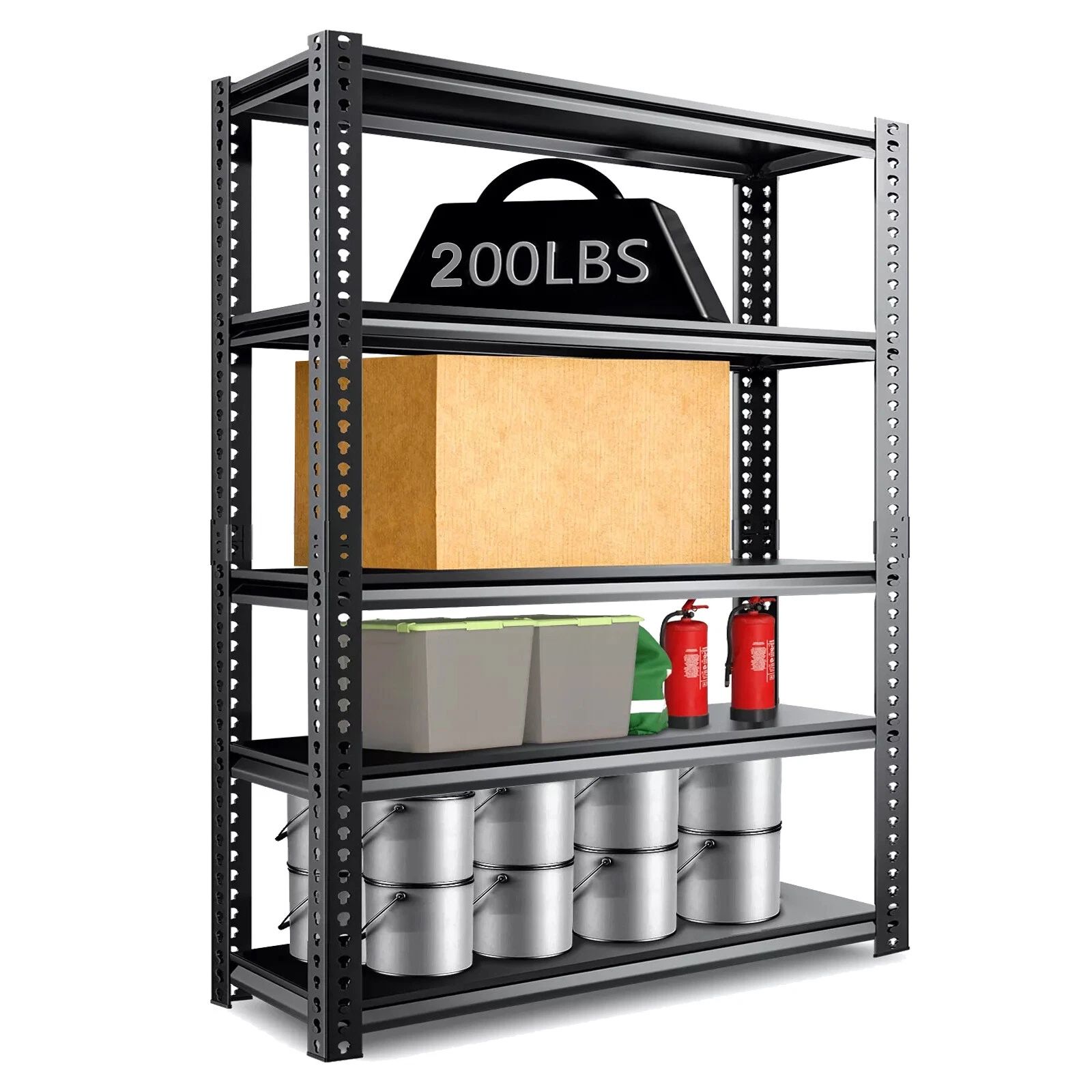 NAIZEA Storage Shelves 5 Tier Garage Shelving Heavy Duty Utility Rack Shelf