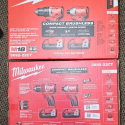 Milwaukee
M18 18V Lithium-Ion Brushless Cordless Compact Drill/Impact Combo Kit (2-Tool) w/(2) 2.0 Ah Batteries, Charger & Bag