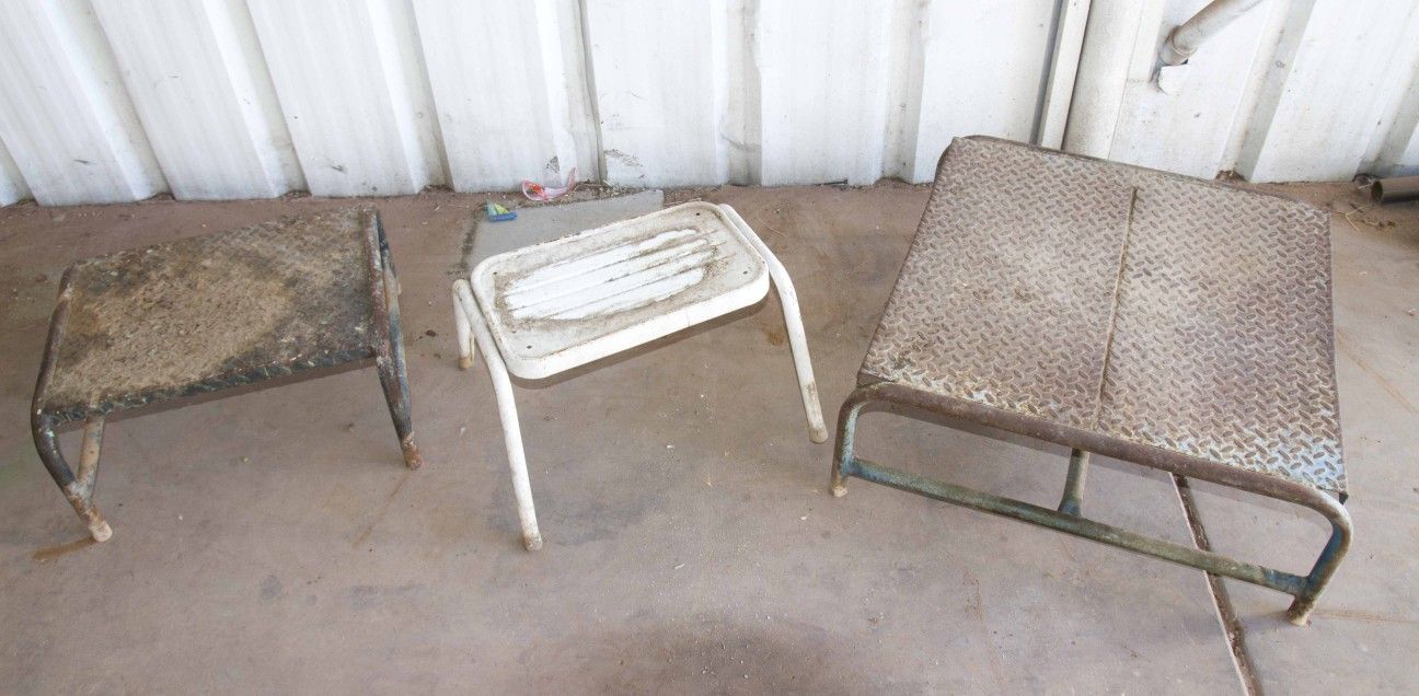 Lot of 3 mechanic's shop stools