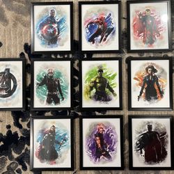 Lot of Marvel Pictures/Canvas