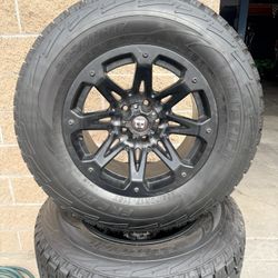 17” Rims 5x127 Jeep 265/70r17 At Tires