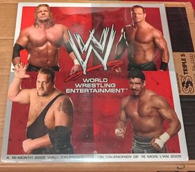 World wrestling entertainment 2005 wall calendar collectible