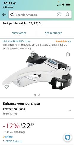 SHIMANO FD-M310 Aultus Front Derailleur (28.6-34.9-mm 3x7/8 Speed Low-Clamp)