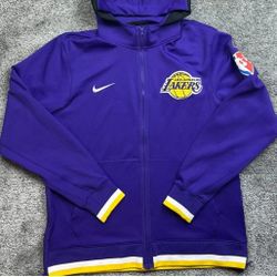 Nike NBA 75 Los Angeles LA Lakers Showtime Dri-Fit Purple Hoodie Jacket Men XL