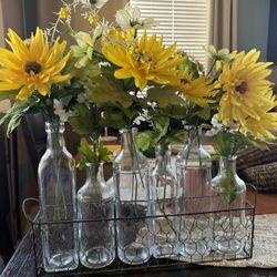 Cute Sunflowers With Vases