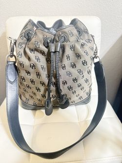 Vintage Dooney & Bourke monogram drawstring bucket bag