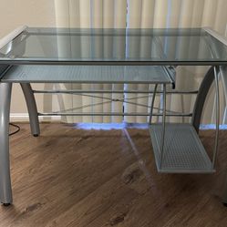Computer Desk, Clear, Glass
