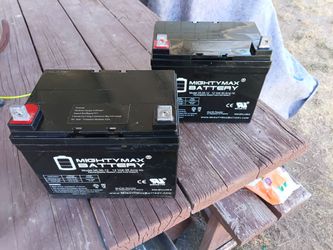 Two mighty max batteries