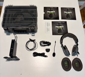Xbox 360 PS3 Headset Call of Duty MW3 EarForce Delta Wireless Turtle Beach Headphones Complete