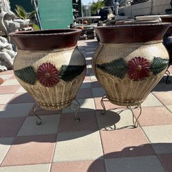 New Flower Pots Made Out Of Clay 