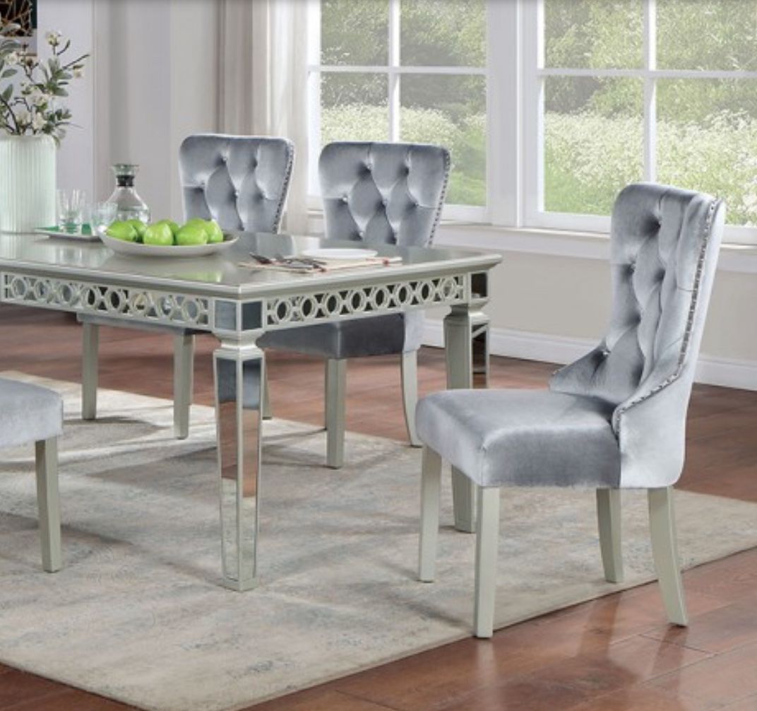 -Glam Style Dining Room Table Set- 