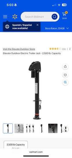 Electric Trailer Jack 2500lb