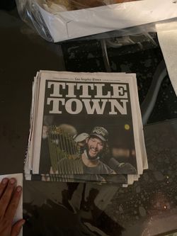 “TITTLE TOWN” SUNDAY NOVEMBER 1st 2020 World Series COMMEMORATIVE LOS ANGELES TIMES