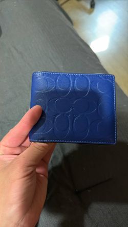 Blue coach bifold wallet