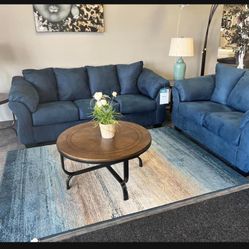 Darcy Casual Cozy Modern Sofa & Loveseat ☄️ Color Options✅ Brand New💥 Living Room Set 👈
