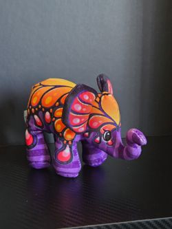 Pop Art Monarch Mini Elephant 4" Plush