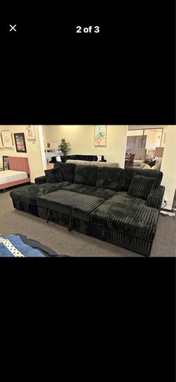 Sectional Pull Out Bed double Storage Chaise