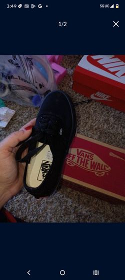 All black kids vans size 1