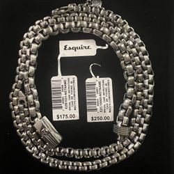 Esquire Steel Men Necklace & Bracelet 